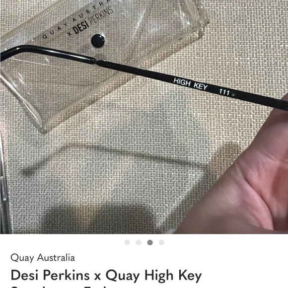 Quay Australia Black Aviator Sunglasses - Picture 3 of 4